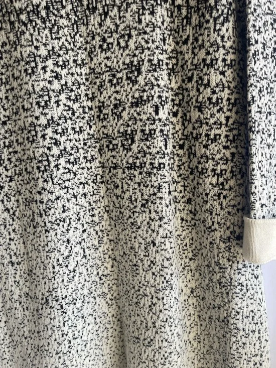 Athleta Black and White Speckled Long Coat - Picture 6 of 6